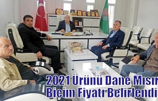 2021 Ürünü Dane Mısır Biçim Fiyatı Belirlendi