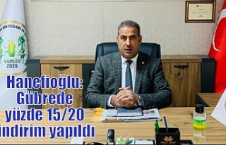 Hanefioğlu: Gübrede yüzde 15/20 indirim yapıldı