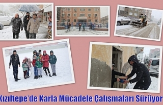 Kızıltepe’de Karla Mücadele Çalışmaları Sürüyor