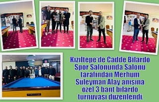 Kızıltepe’de Süleyman Alay anısına Bilardo...