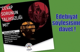 Edebiyat söyleşisine davet !