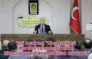 Vali Demirtaş: “Birçok projeyi Mardinli vatandaşlarımızın...