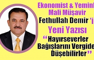 Hayırseverler Bağışlarını Vergiden Düşebilirler.