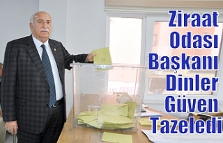 Ziraat Odası Başkanı Dinler Güven tazeledi