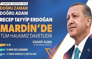 Cumhurbaşkanı Recep Tayyip Erdoğan 10 Mayıs’ta...