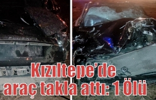 Kızıltepe’de araç takla attı: 1 Ölü