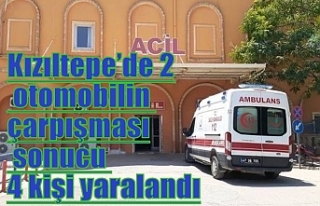 Kızıltepe’de 2 otomobilin çarpışması sonucu...