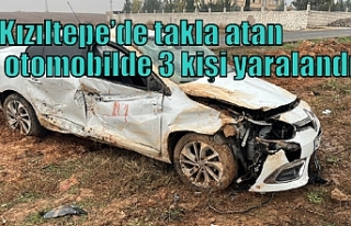 Kızıltepe’de takla atan otomobilde 3 kişi yaralandı