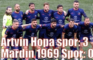 Artvin Hopa spor: 3 Mardin 1969 Spor: 0