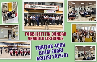 TOBB İZZETTİN DÜNDAR ANADOLU LİSESİNDE TÜBİTAK...