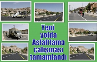 Yeni yolda Asfaltlama çalışması tamamlandı