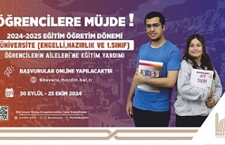 Mardin’de Eğitim yardımı başvuruları Pazartesi...