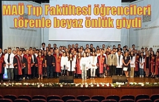 MAÜ Tıp Fakültesi öğrencileri törenle beyaz...