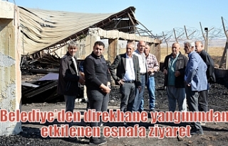 Belediye’den direkhane yangınından etkilenen esnafa...