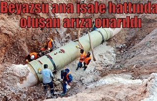 Beyazsu ana isale hattında oluşan arıza onarıldı