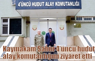 Kaymakam Şahin 4’üncü hudut alay komutanlığını...