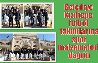 Belediye Kızıltepe futbol takımlarına spor malzemeleri...