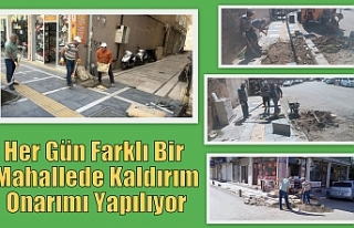 Her Gün Farklı Bir Mahallede Kaldırım Onarımı...