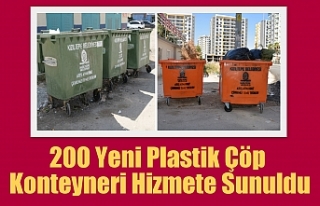 200 Yeni Plastik Çöp Konteyneri Hizmete Sunuldu