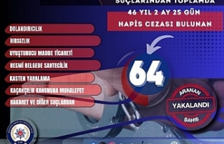 Aranan 64 kişi yakalandı