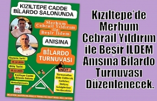Kızıltepe’de Merhum Cebrail Yıldırım ile Beşir...