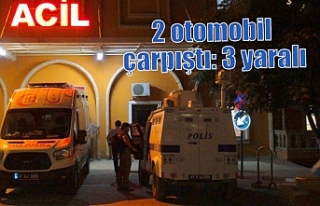 2 otomobil çarpıştı: 3 yaralı