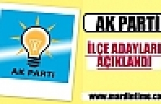 AK PARTİ İLÇE ADAYLARINI AÇIKLADI