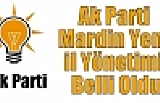 Ak Parti Mardin Yeni il Yönetimi Belli Oldu