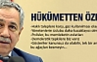 Arınç: Herkesin hükümetiyiz, özeleştiri yaparız