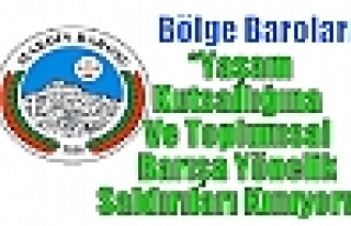 Bölge Baroları: “Yaşam Kutsallığına Ve Toplumsal...