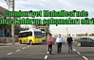 Cumhuriyet Mahallesi’nde yol ve kaldırım çalışmaları...