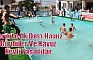 Derik'te İlk Defa Havuz Gördüler Ve Havuz Keyfi...