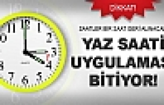 Dikkat! Yaz Saati Uygulaması Bitiyor