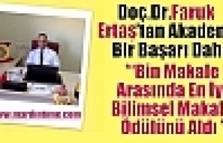 Doç.Dr. Faruk Ertaş'tan Akademik Bir Başarı...