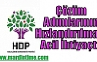 HDP:Çözüm Adımlarının Hızlandırılması Acil...