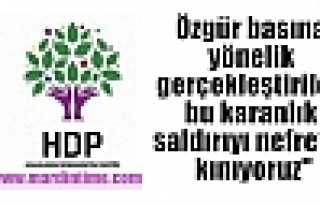 HDP:“Özgür basına yönelik gerçekleştirilen...