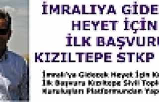 İMRALIYA GİDECEK HEYETLERİN İÇİN İLK BAŞVURU...