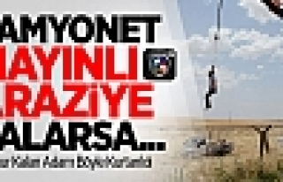 Kamyonet Mayınlı Araziye Daldı!