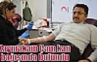 Kaymakam Çam kan bağışında bulundu