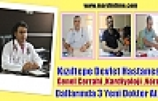 Kızıltepe Devlet Hastanesine 3 Yeni Doktor Atandı