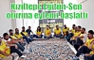 Kızıltepe Eğitim-Sen oturma eylemi başlattı