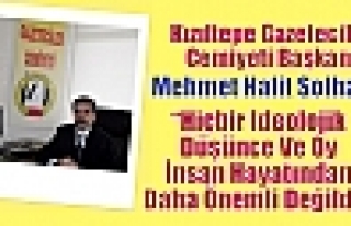 Kızıltepe Gazeteciler Cemiyeti Başkanı Solhan,Diyarbakır'da...