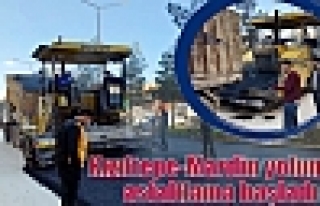 Kızıltepe-Mardin yolunda asfaltlama başladı