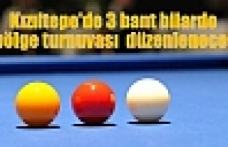 Kızıltepe’de 3 bant bilardo bölge turnuvası...