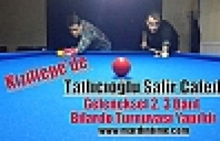 Kızıltepe'de Geleneksel 2. 3 Bant Bilardo Turnuvası...