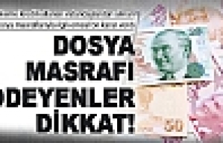 Kredide Dosya Masrafına Son