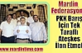 Mardin Federasyonu: PKK Barış İçin Tek Taraflı...