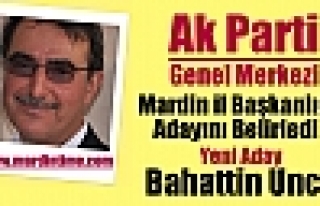 Mardin il Başkanlığı Adayı Belirlendi.Yeni Aday...