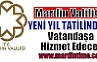 Mardin Valiliği Yıl Başında da Vatandaşa Hizmet...