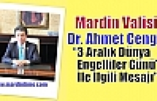 Mardin Valisi Dr. Ahmet Cengiz'in “3 Aralık Dünya...